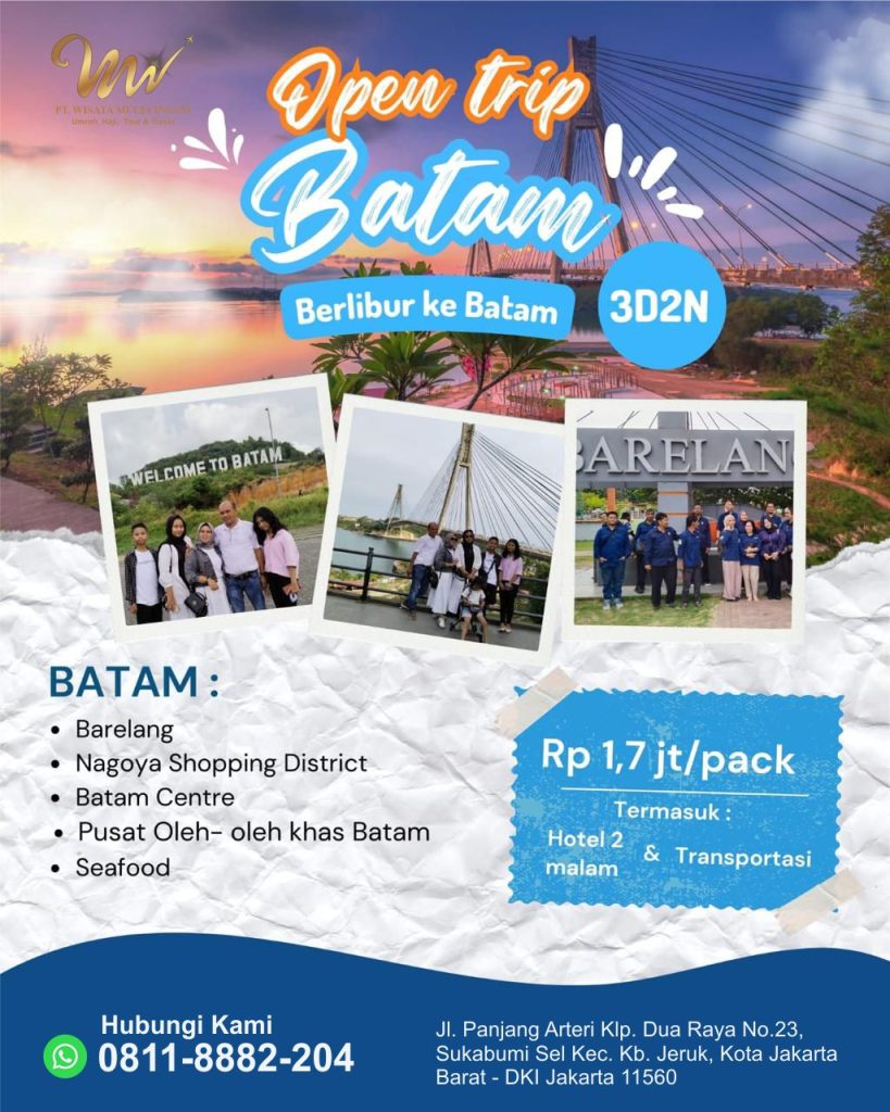 Paket WIsata Batam 3 Hari Bersama PT Wisata Mulia Insani