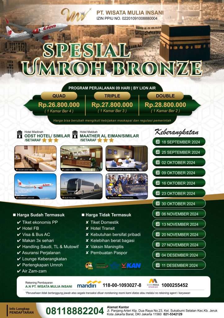 umroh bronzi pt wisata mulia insani