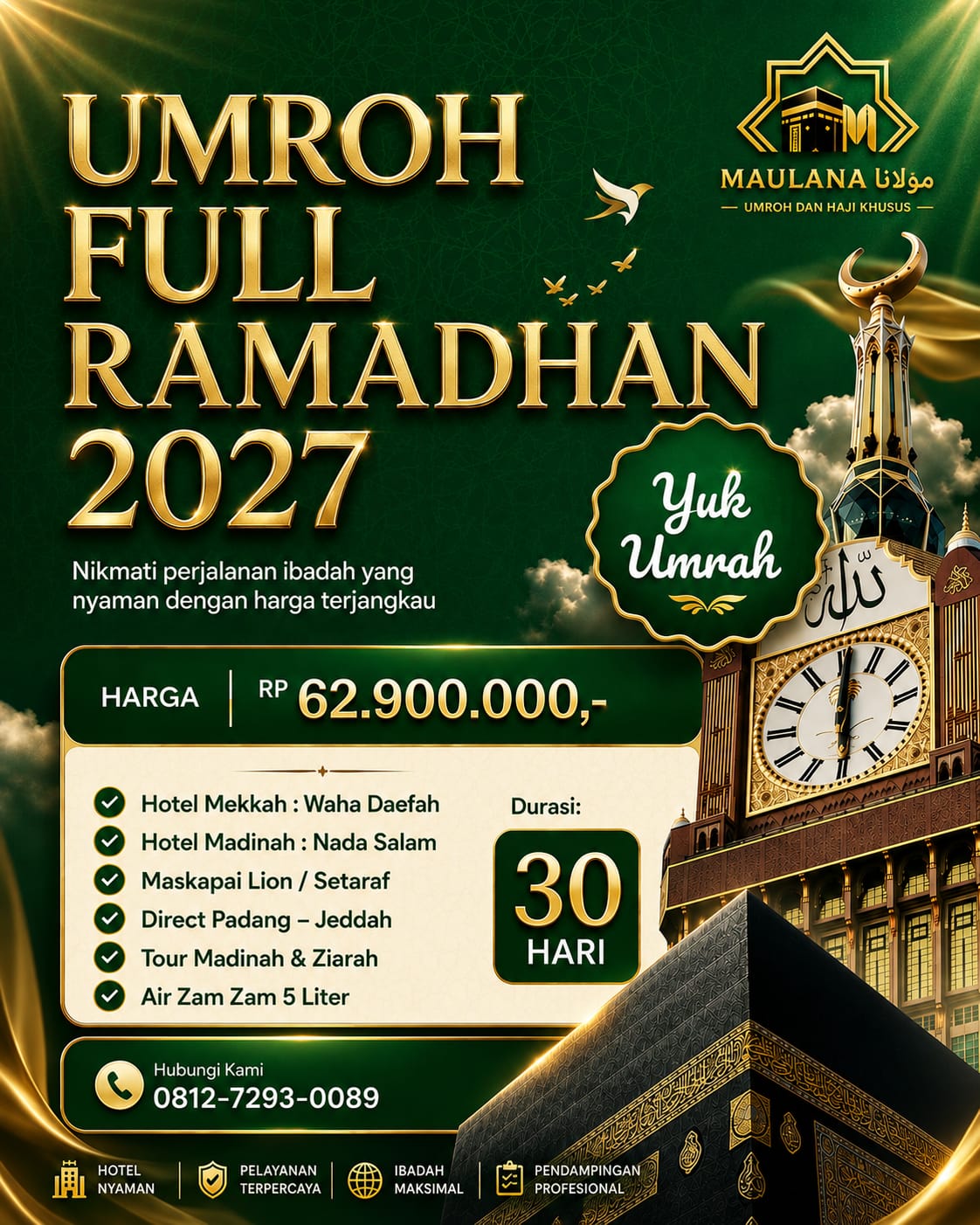 Umrah Full Ramadhan 2027 Maulana Tour